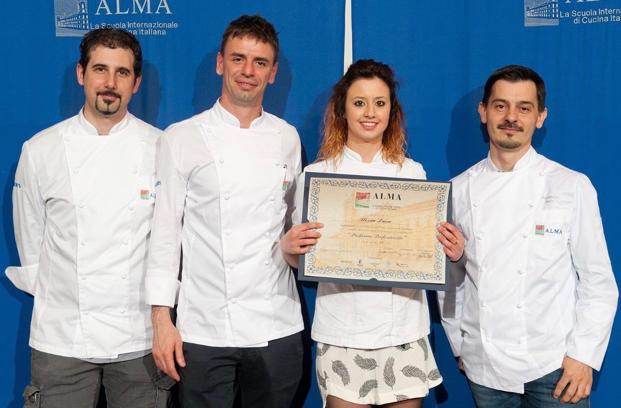 Alessia at ALMA with diploma