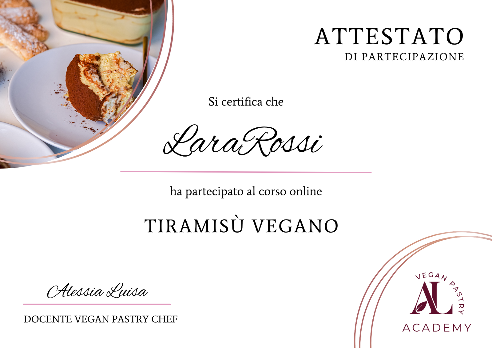 Esempio attestato di partecipazione